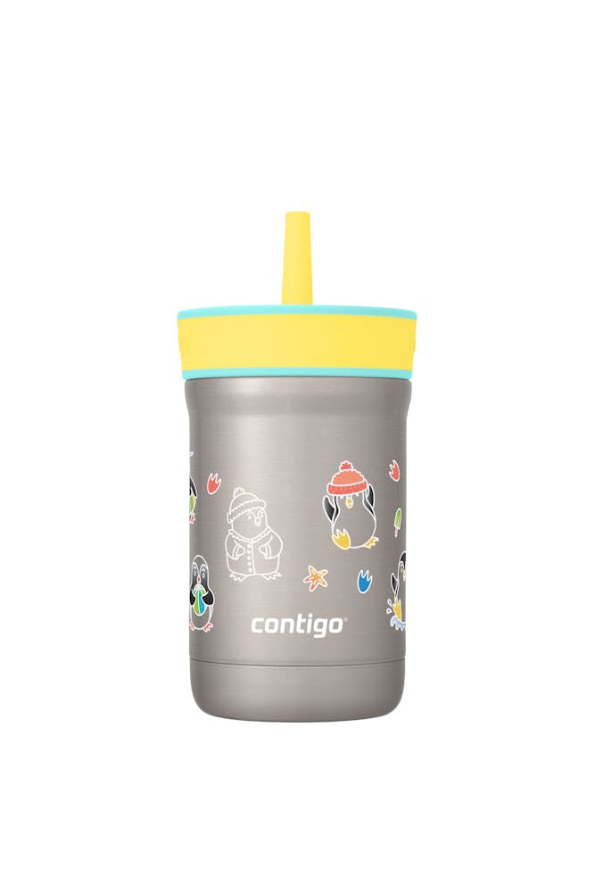 Kids Leighton Spill-Proof Stainless Steel Tumbler with Straw, 12oz C0