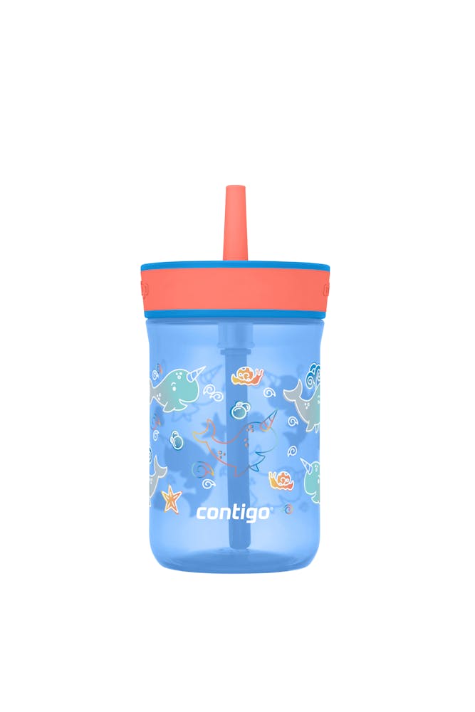 Kids’ Leighton Straw Tumbler with Spill-Proof Leak-Proof Lid, 14oz X7