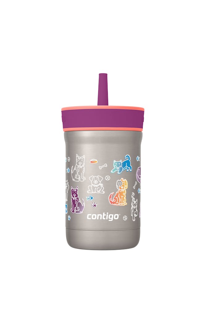 Kids Leighton Spill-Proof Stainless Steel Tumbler with Straw, 12oz C0