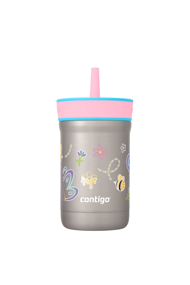 Kids Leighton Spill-Proof Stainless Steel Tumbler with Straw, 12oz C0